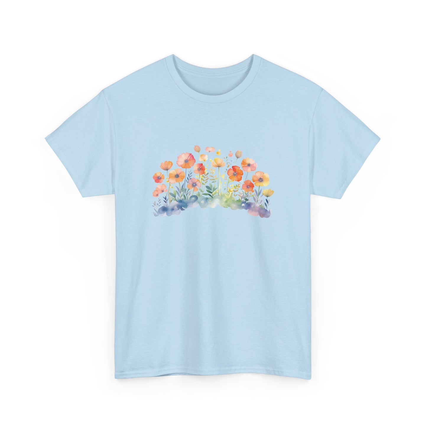 Pretty Watercolor Flowers Short Sleeve Tee