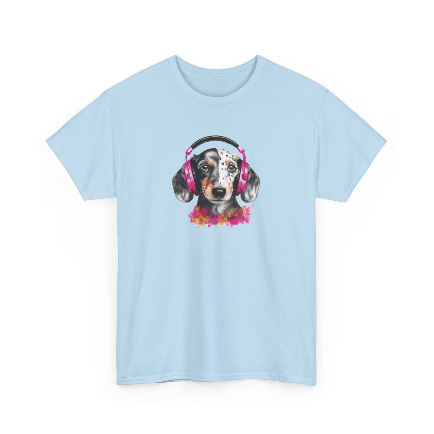 Dog with Headphones Short Sleeve Tee