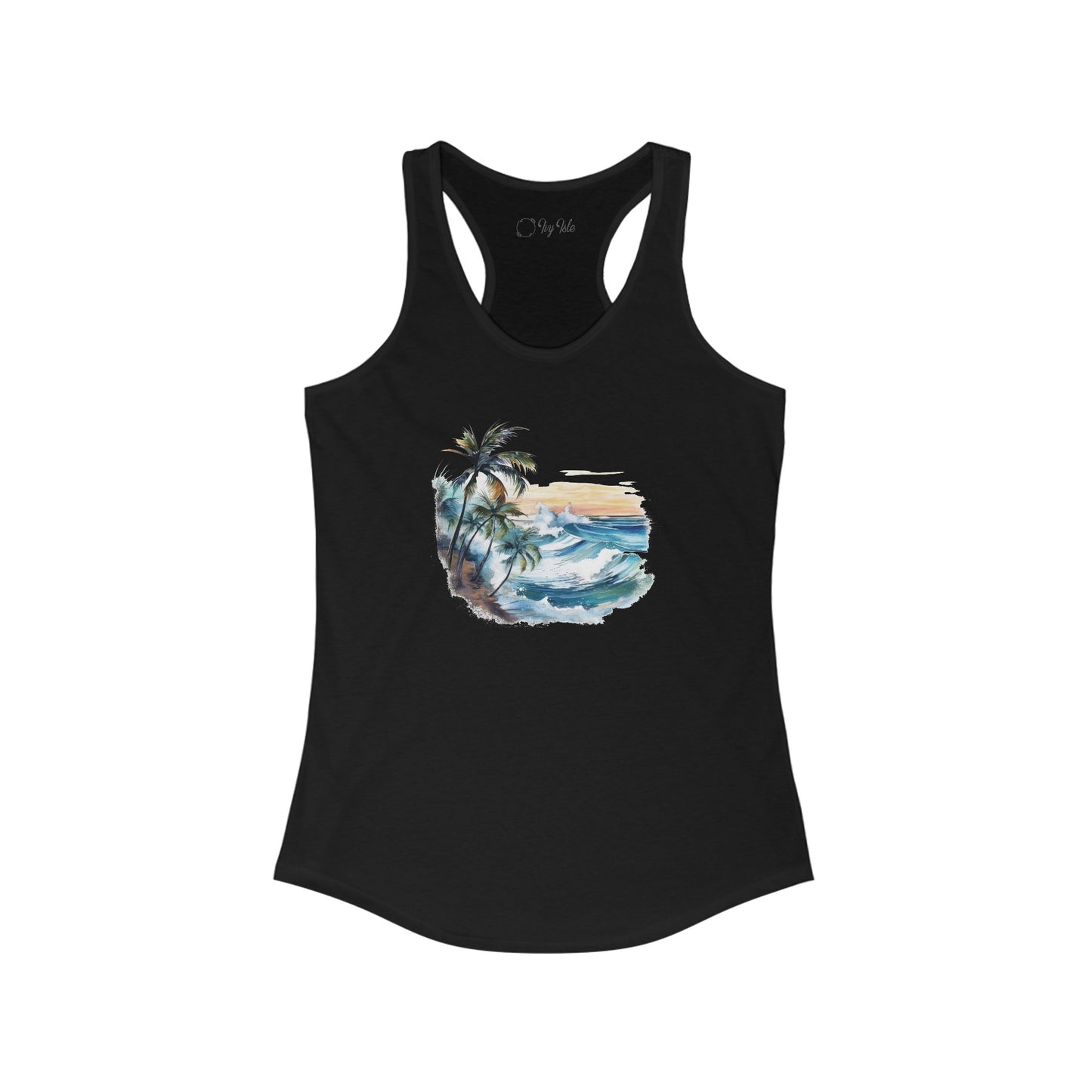 Watercolor Tropical Racerback Tank
