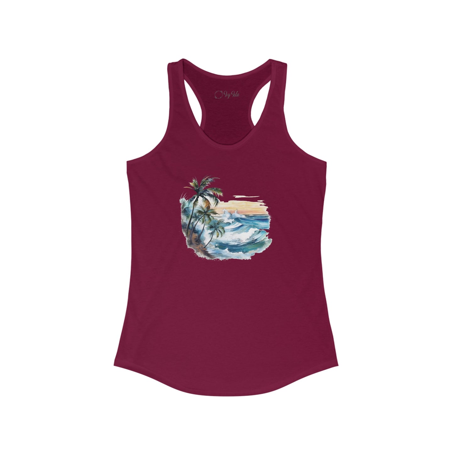 Watercolor Tropical Racerback Tank