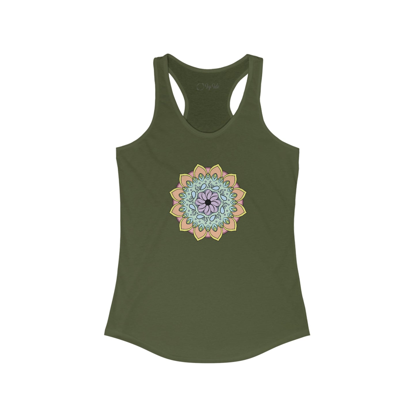 Colorful Mandala Racerback Tank (003)