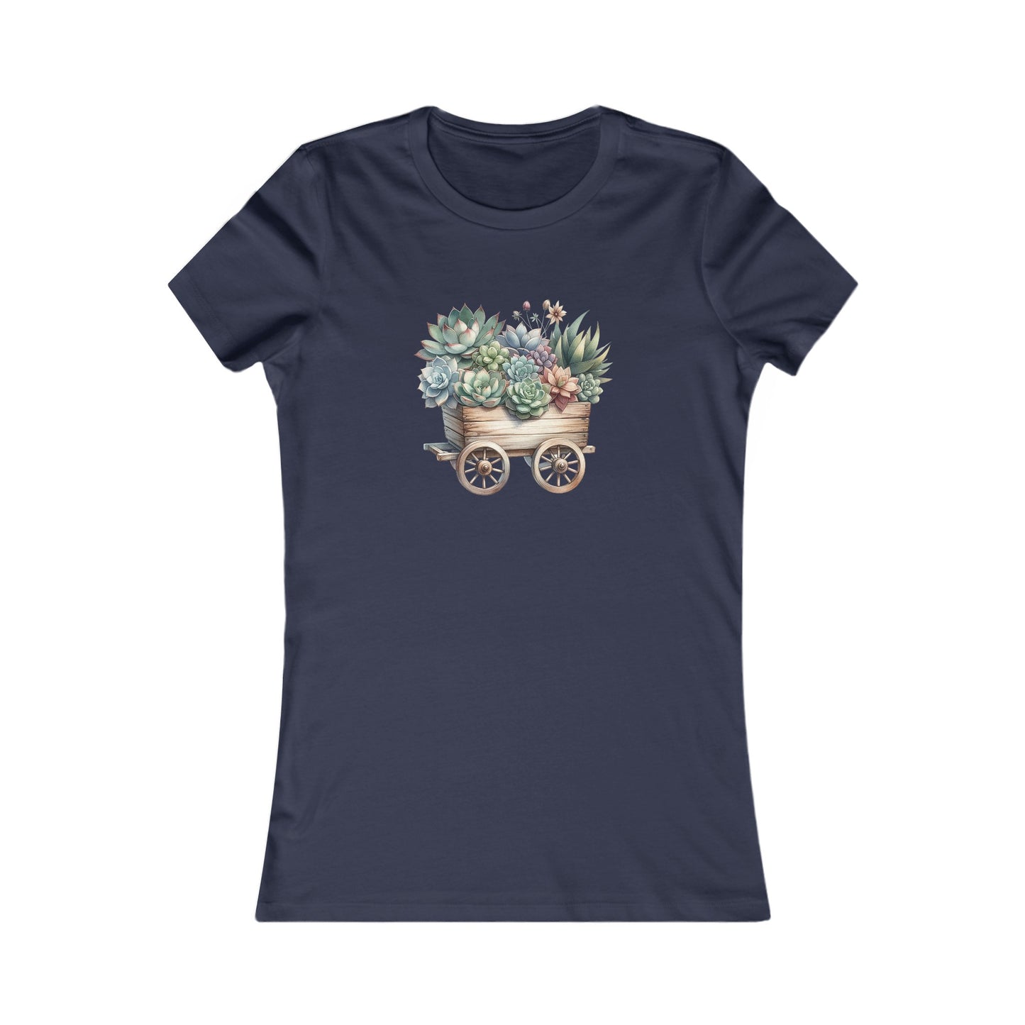 Succulent Wheelbarrow Fitted Tee