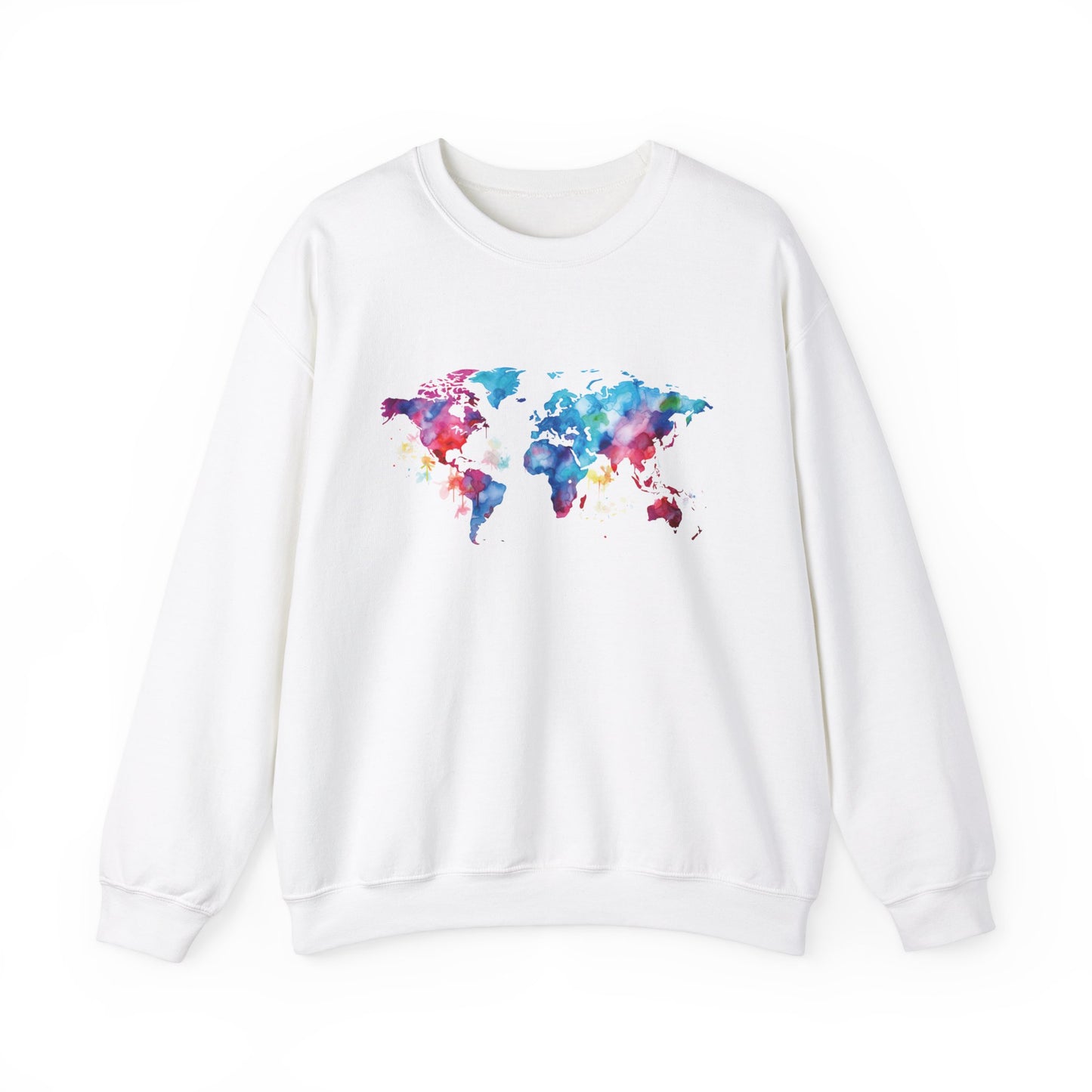 Watercolor World Map Sweatshirt