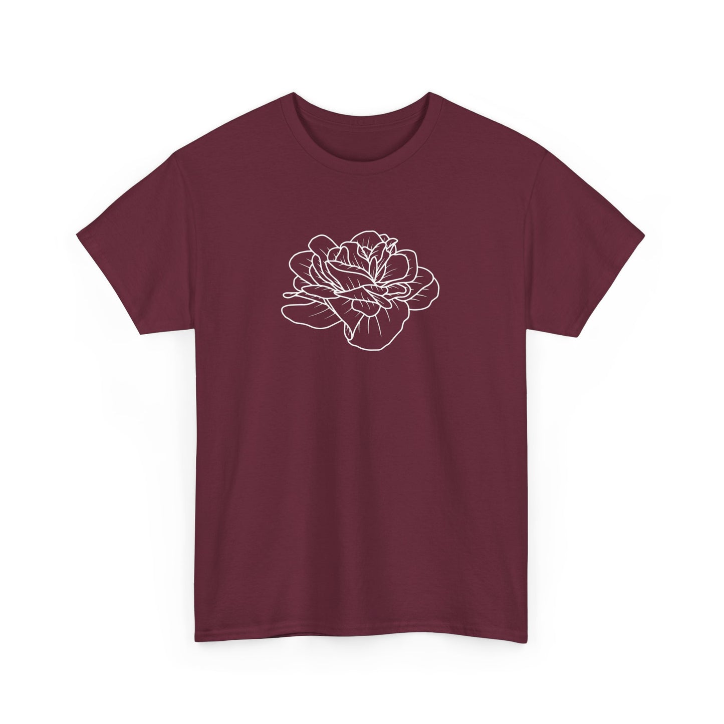 Rose Outline Short Sleeve Tee