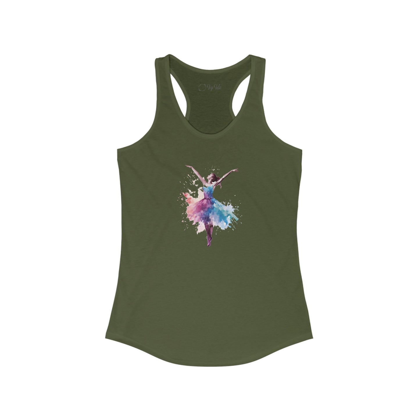 Watercolor Dancer Racerback Tank