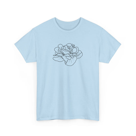 Rose Outline Short Sleeve Tee