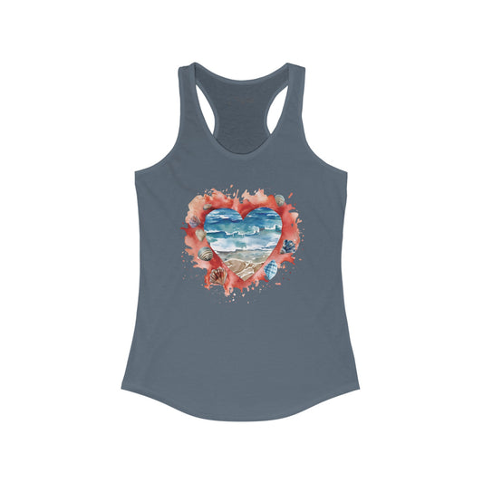 Ocean Heart Racerback Tank