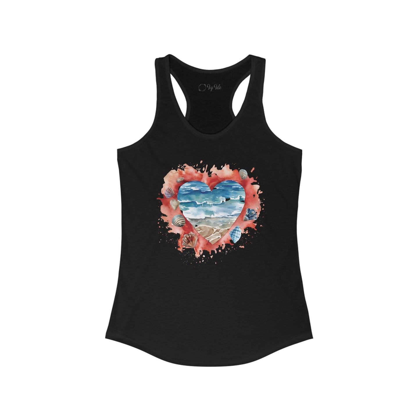Ocean Heart Racerback Tank