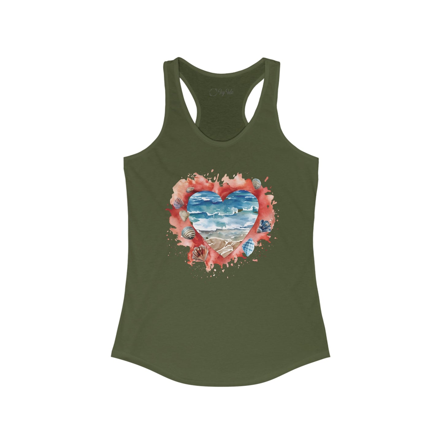 Ocean Heart Racerback Tank