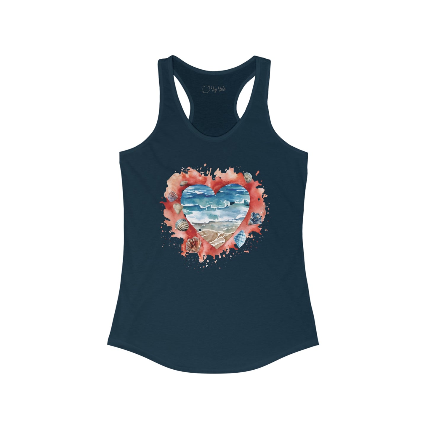 Ocean Heart Racerback Tank
