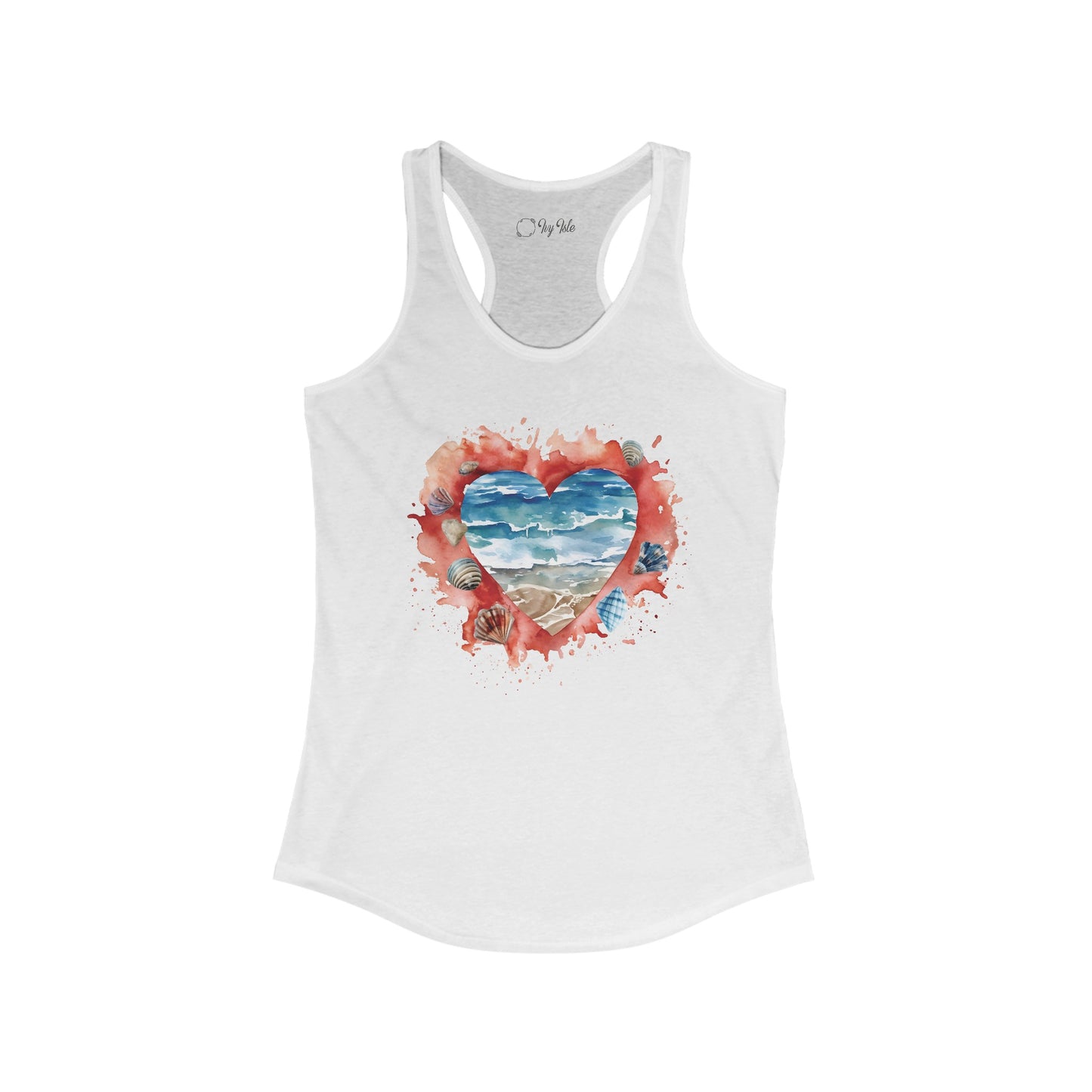 Ocean Heart Racerback Tank