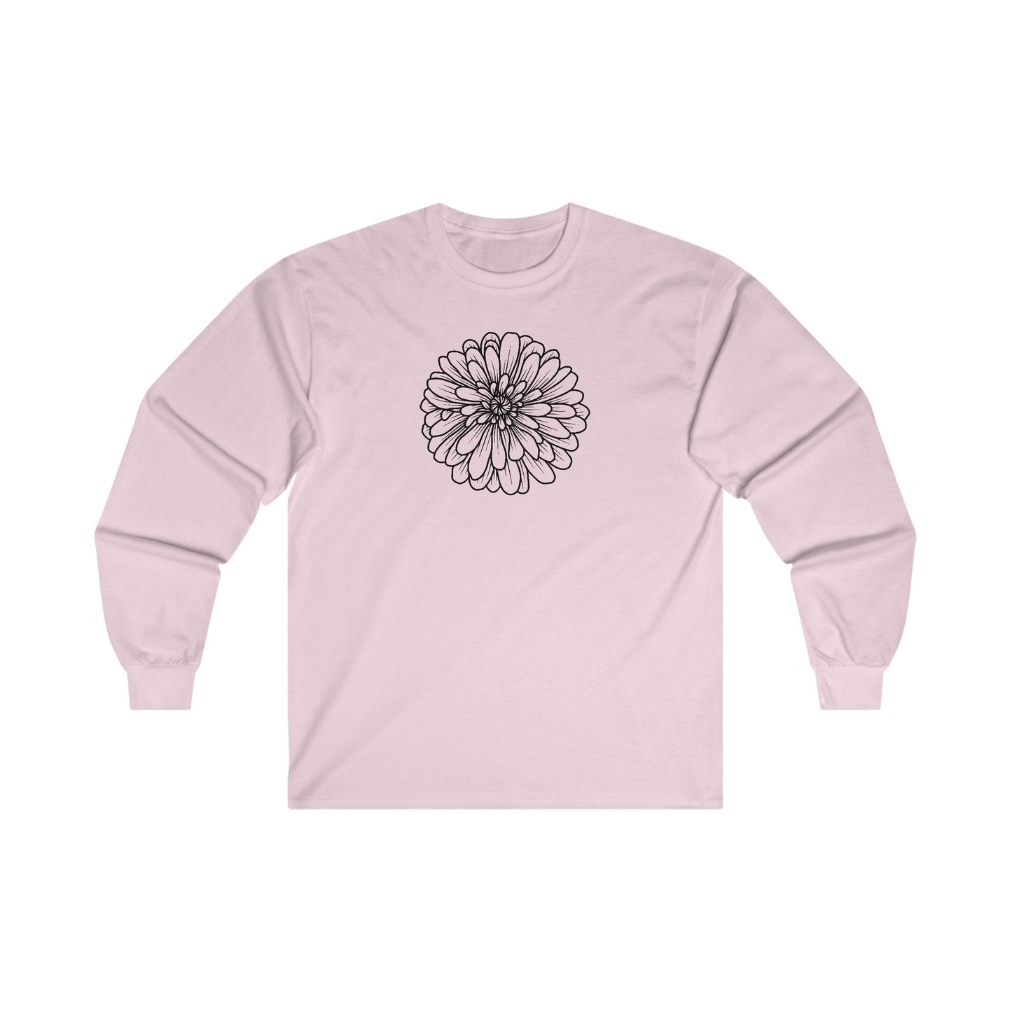 Flower Outline Long Sleeve Tee