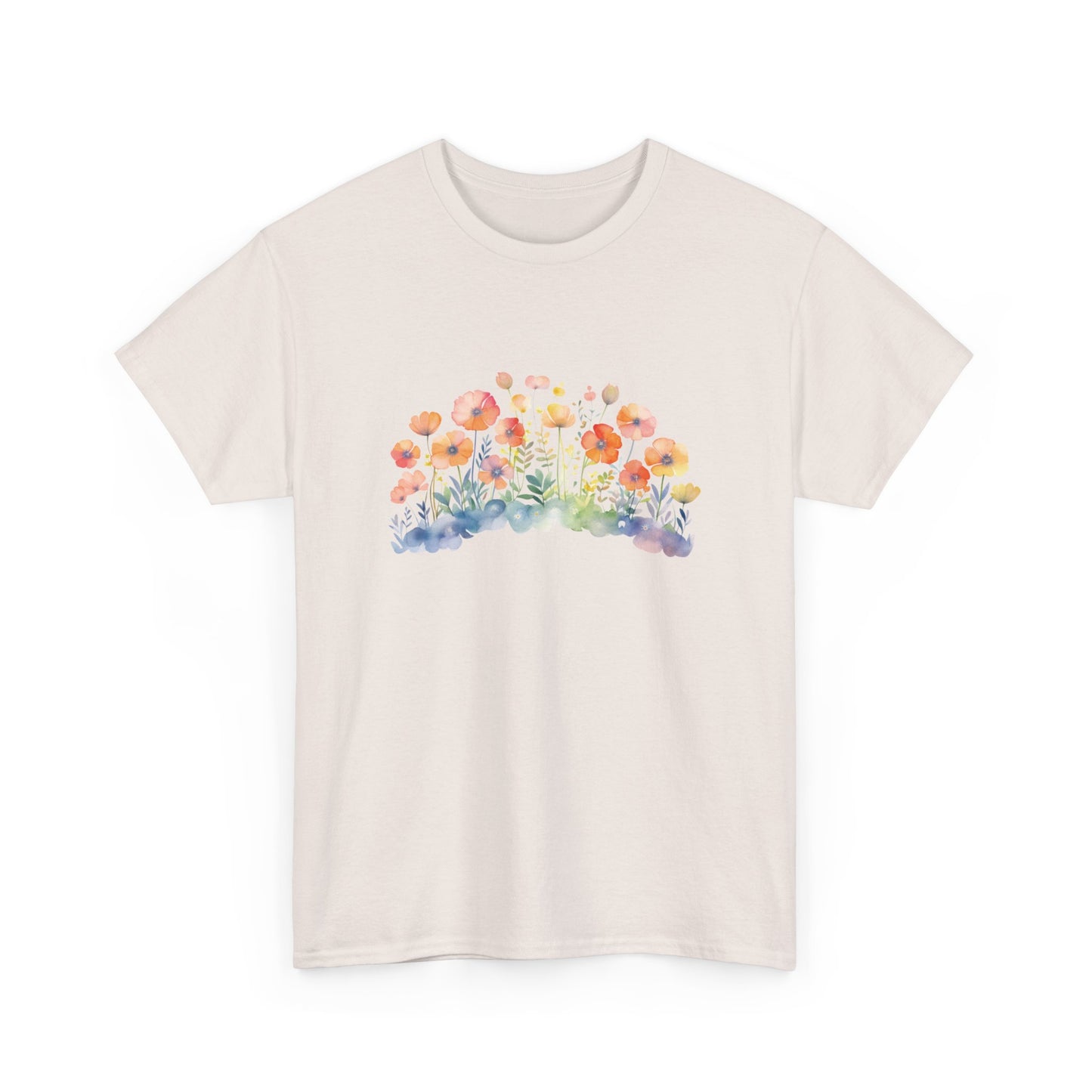 Pretty Watercolor Flowers Short Sleeve Tee