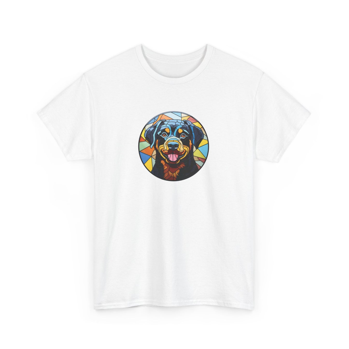 Stained Glass Rottweiler Short Sleeve Tee