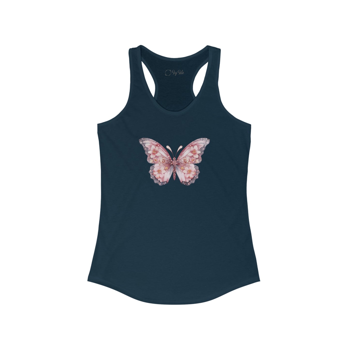 Floral Butterfly Racerback Tank
