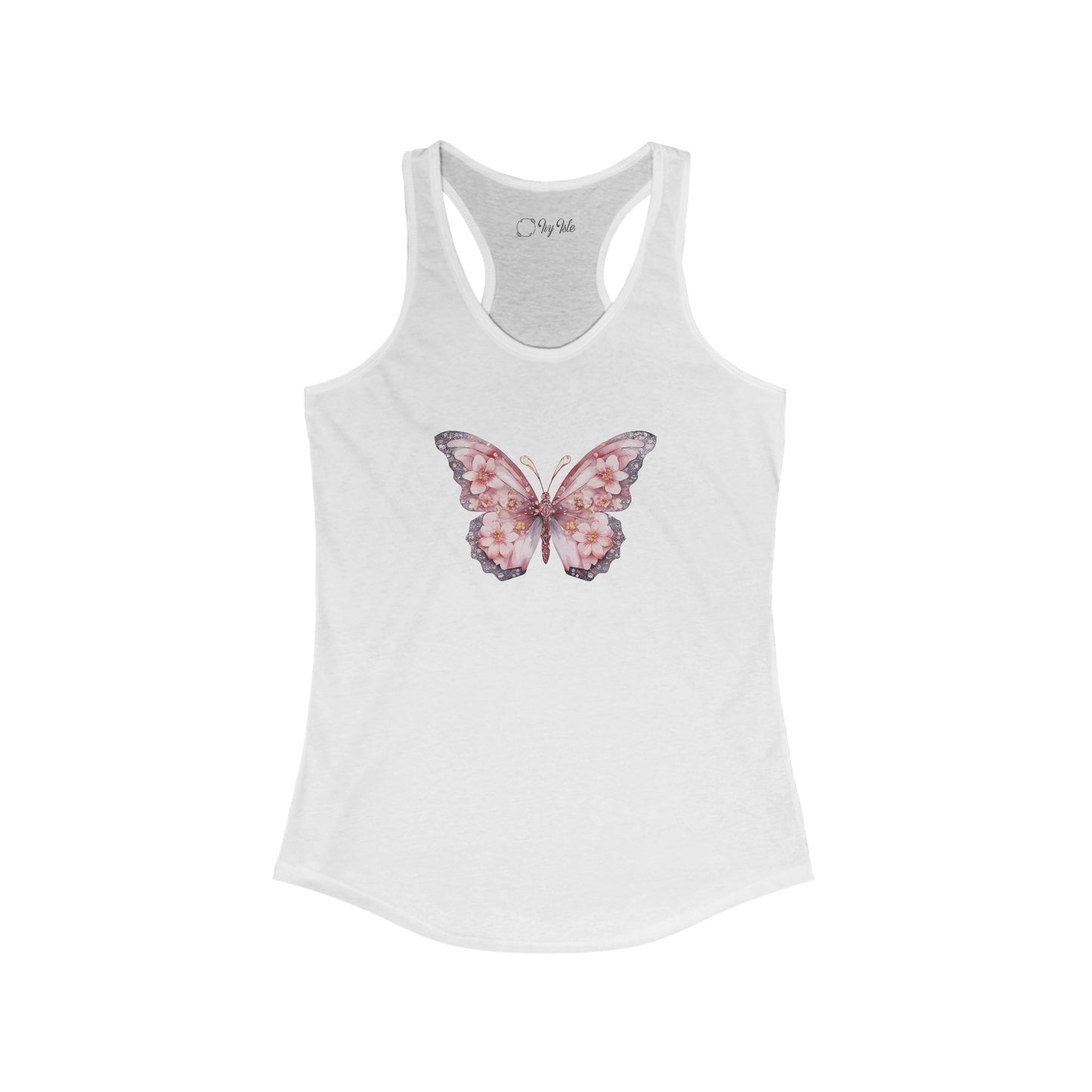 Floral Butterfly Racerback Tank