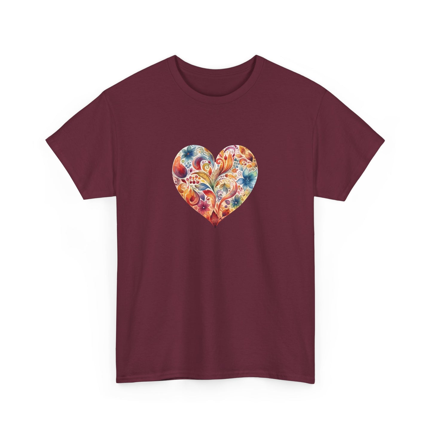 Watercolor Heart Short Sleeve Tee 002