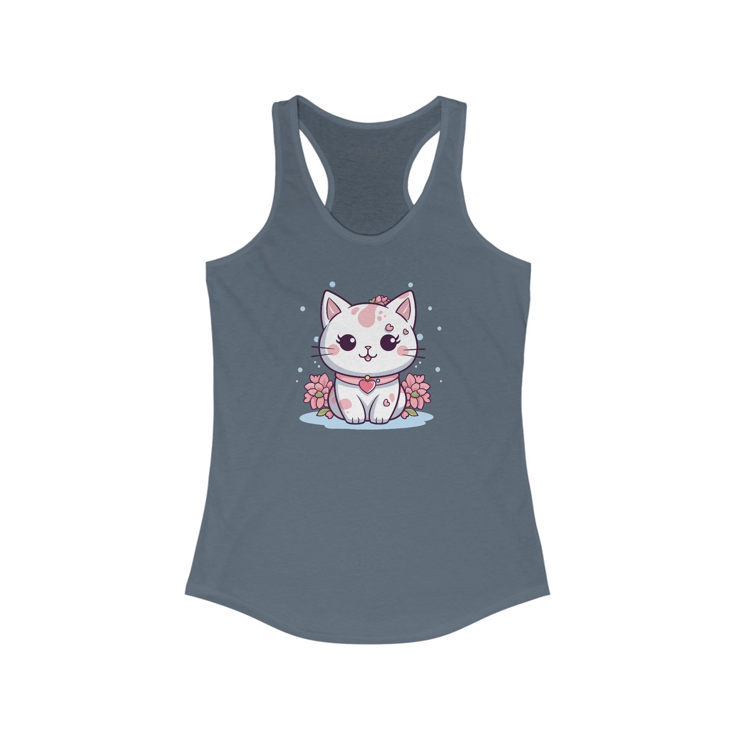 Cute Pink Cat Racerback Tank