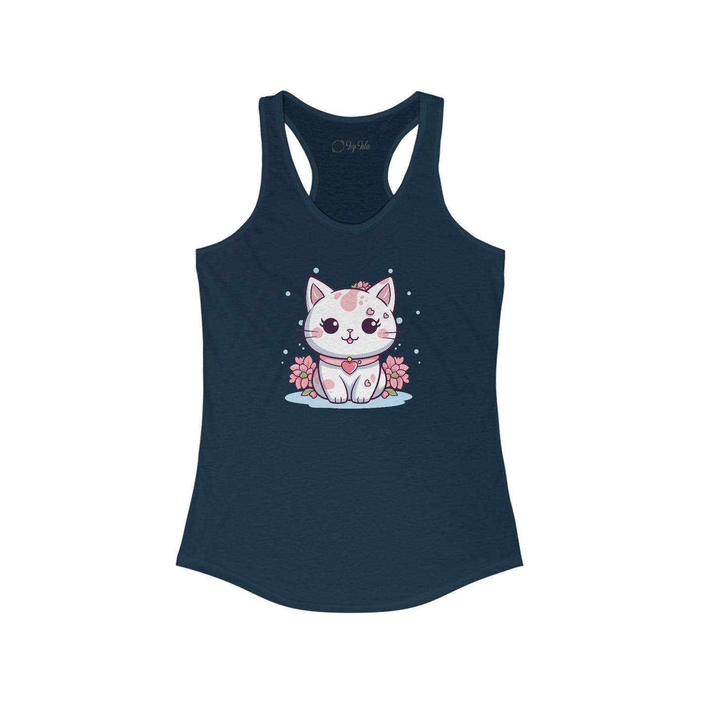 Cute Pink Cat Racerback Tank