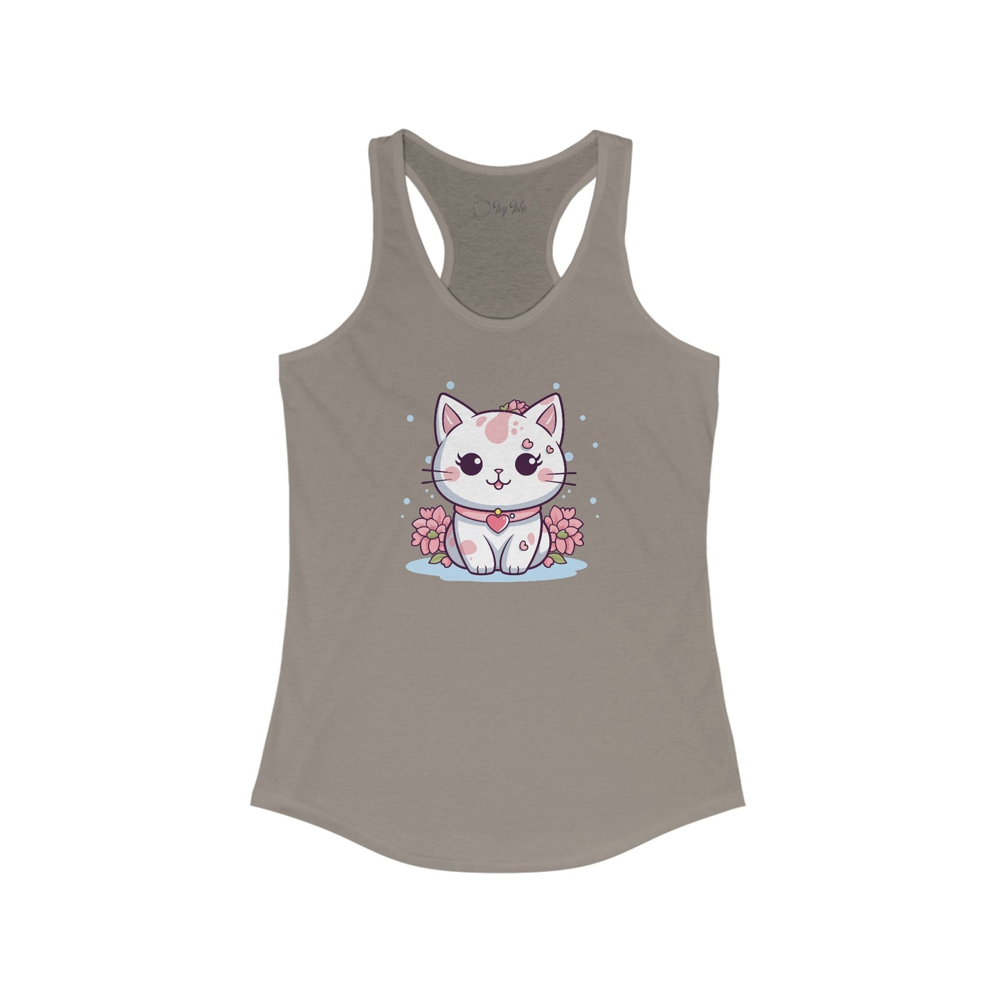 Cute Pink Cat Racerback Tank