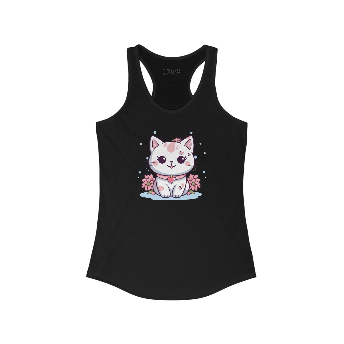 Cute Pink Cat Racerback Tank