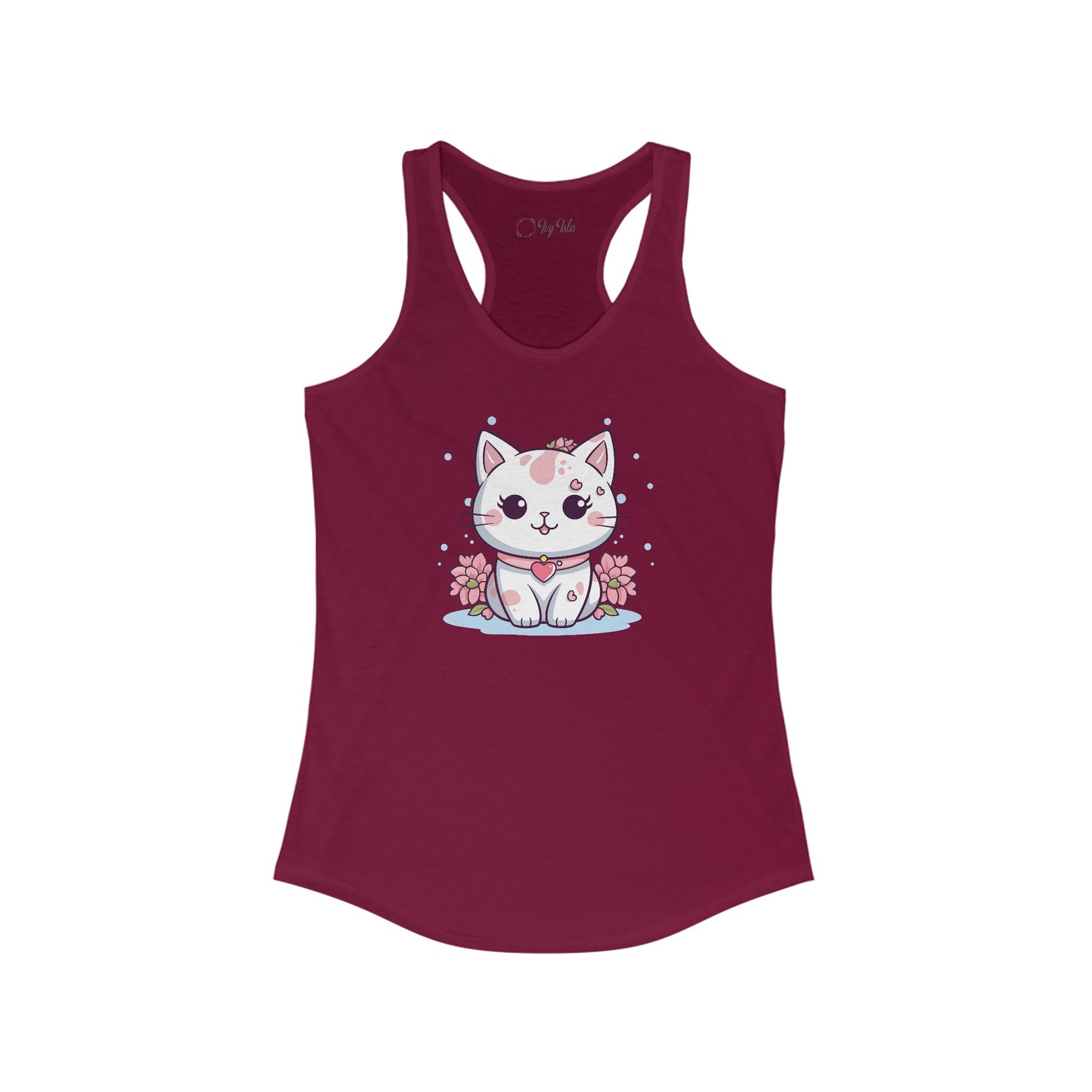 Cute Pink Cat Racerback Tank