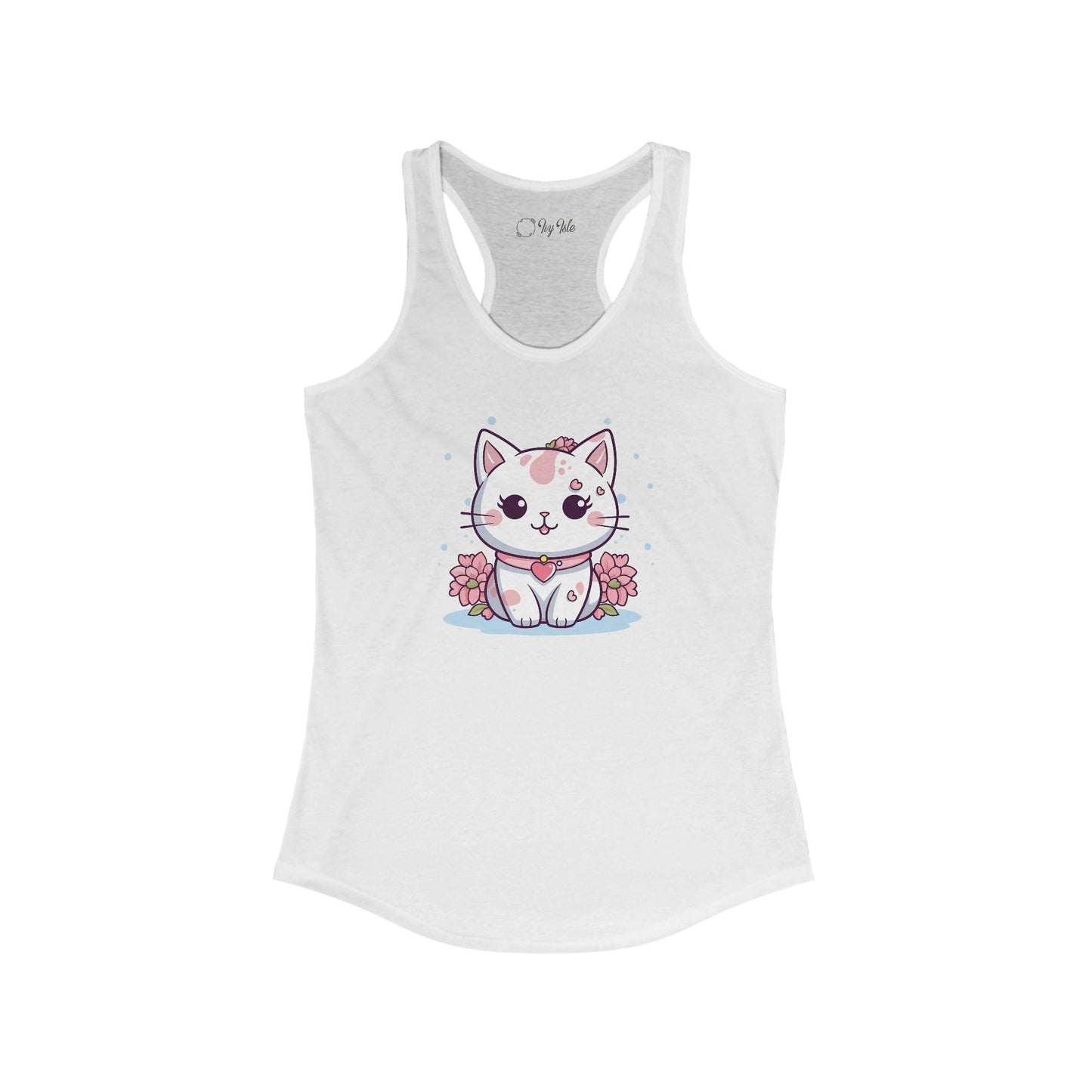 Cute Pink Cat Racerback Tank