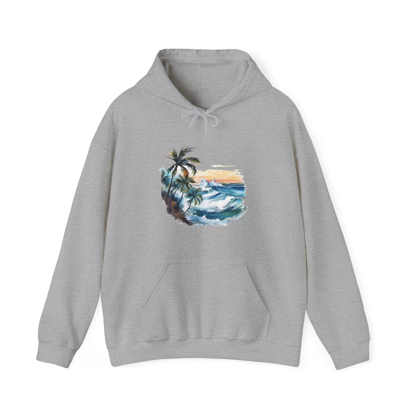 Watercolor Tropical Hooded Sweatshirt
