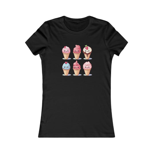 Ice Cream Cone Set Fitted Tee