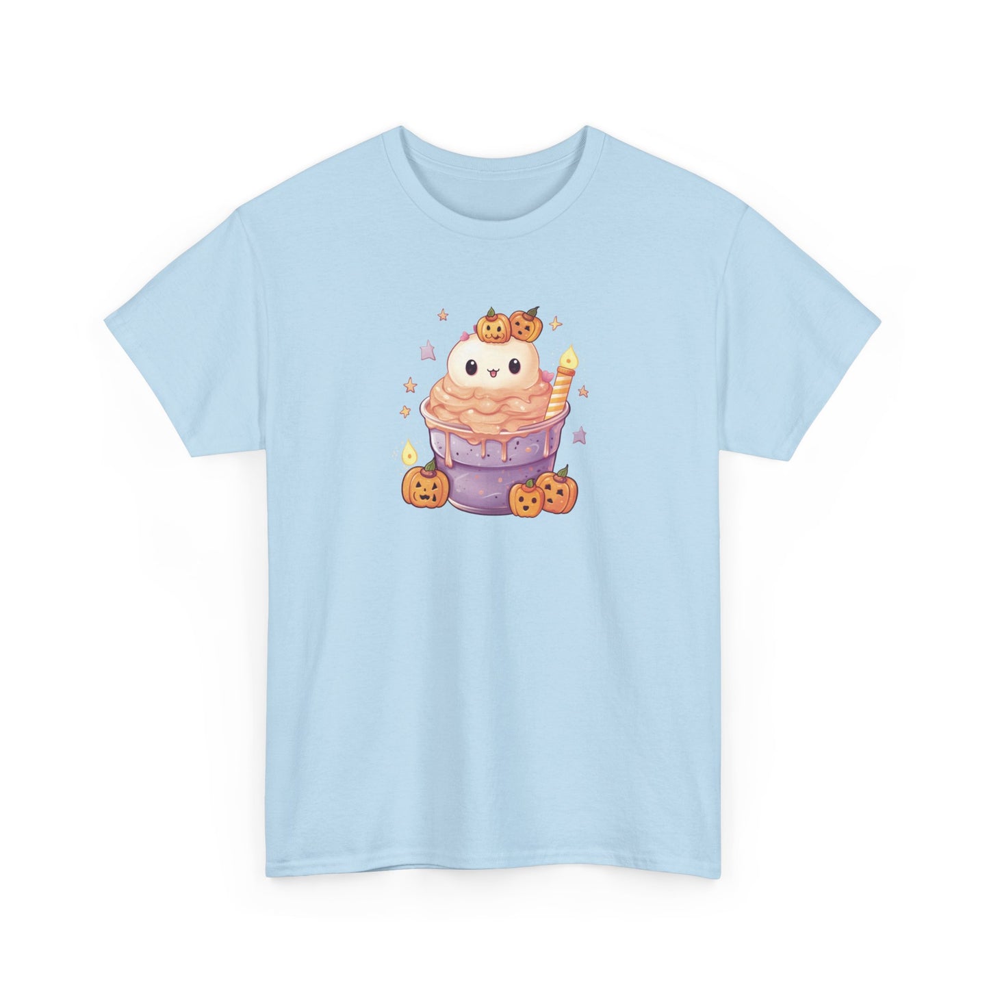 Cute Cat and Pumpkins Dessert Short Sleeve Tee