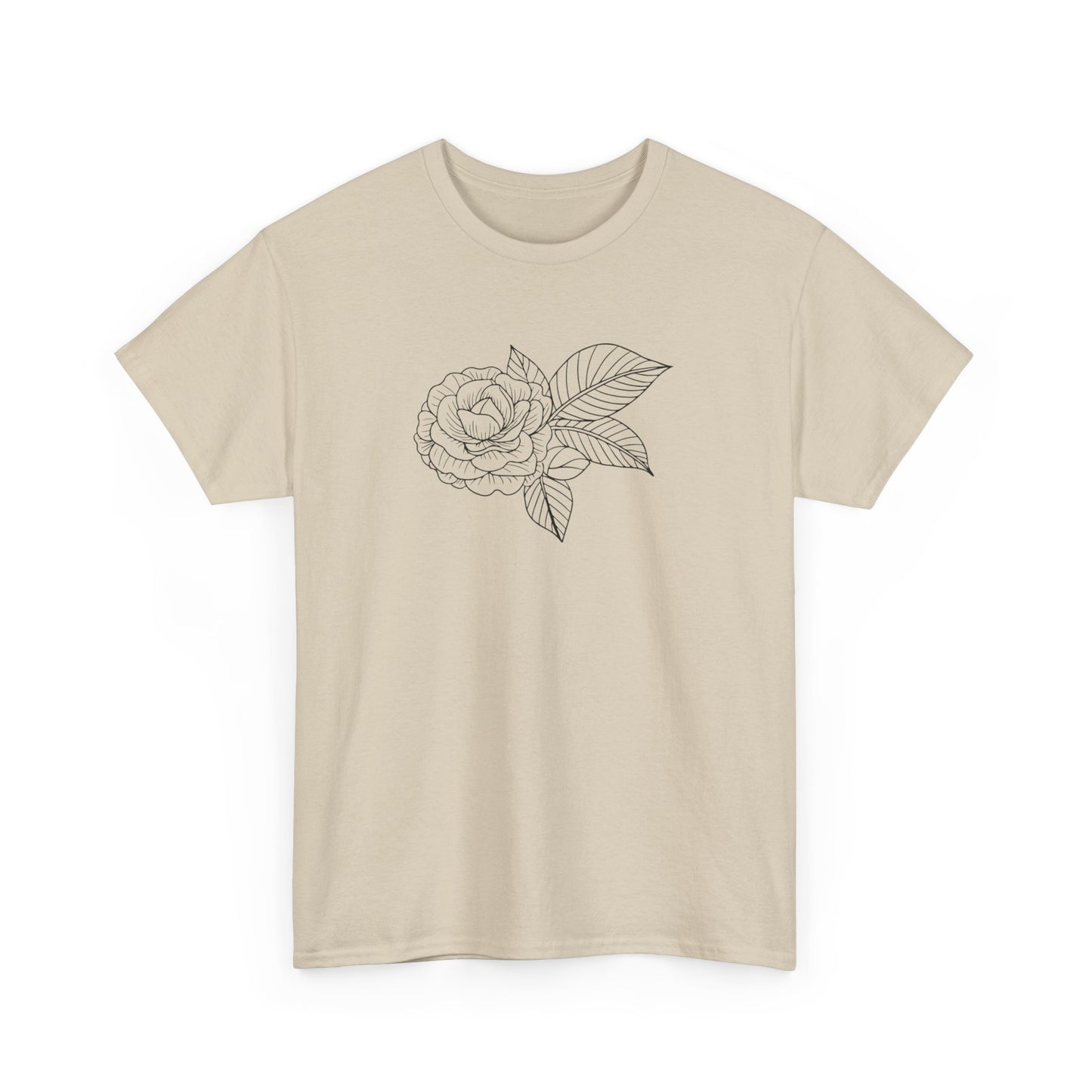 Rose with Leaves Short Sleeve Tee