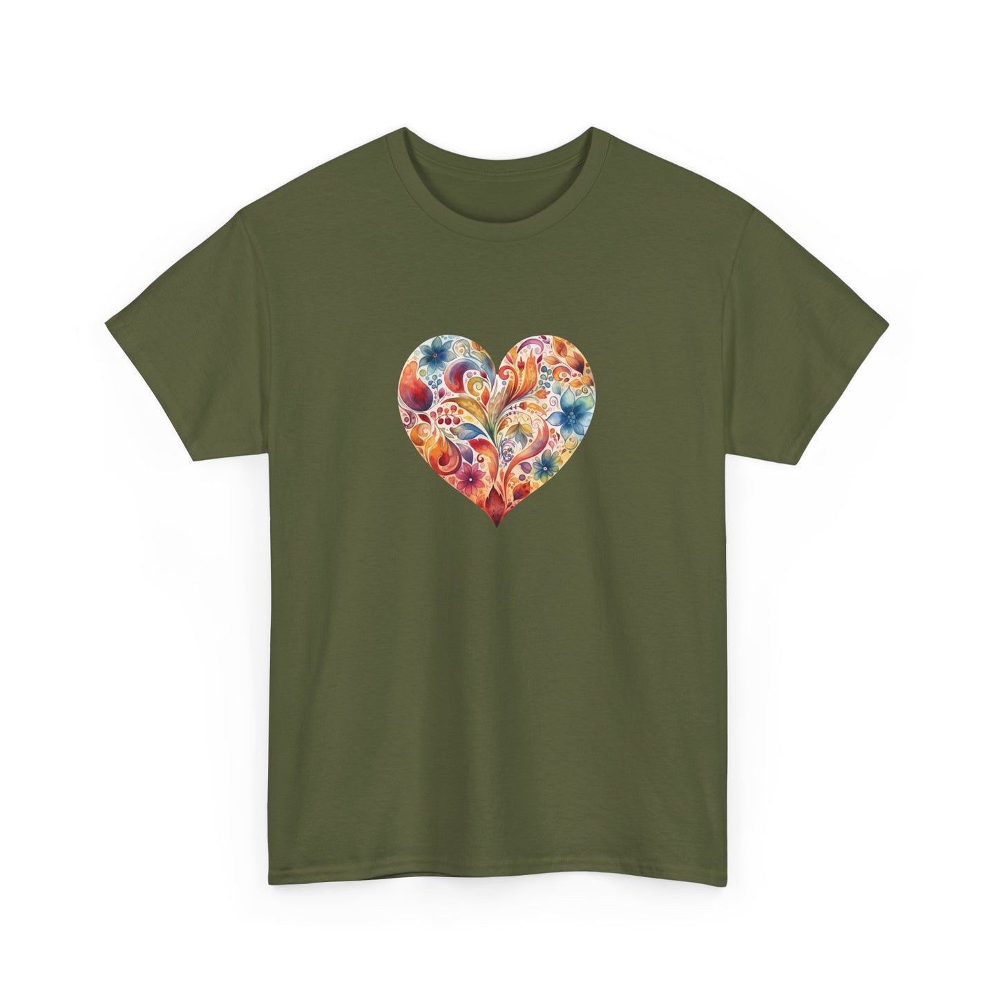 Watercolor Heart Short Sleeve Tee 002