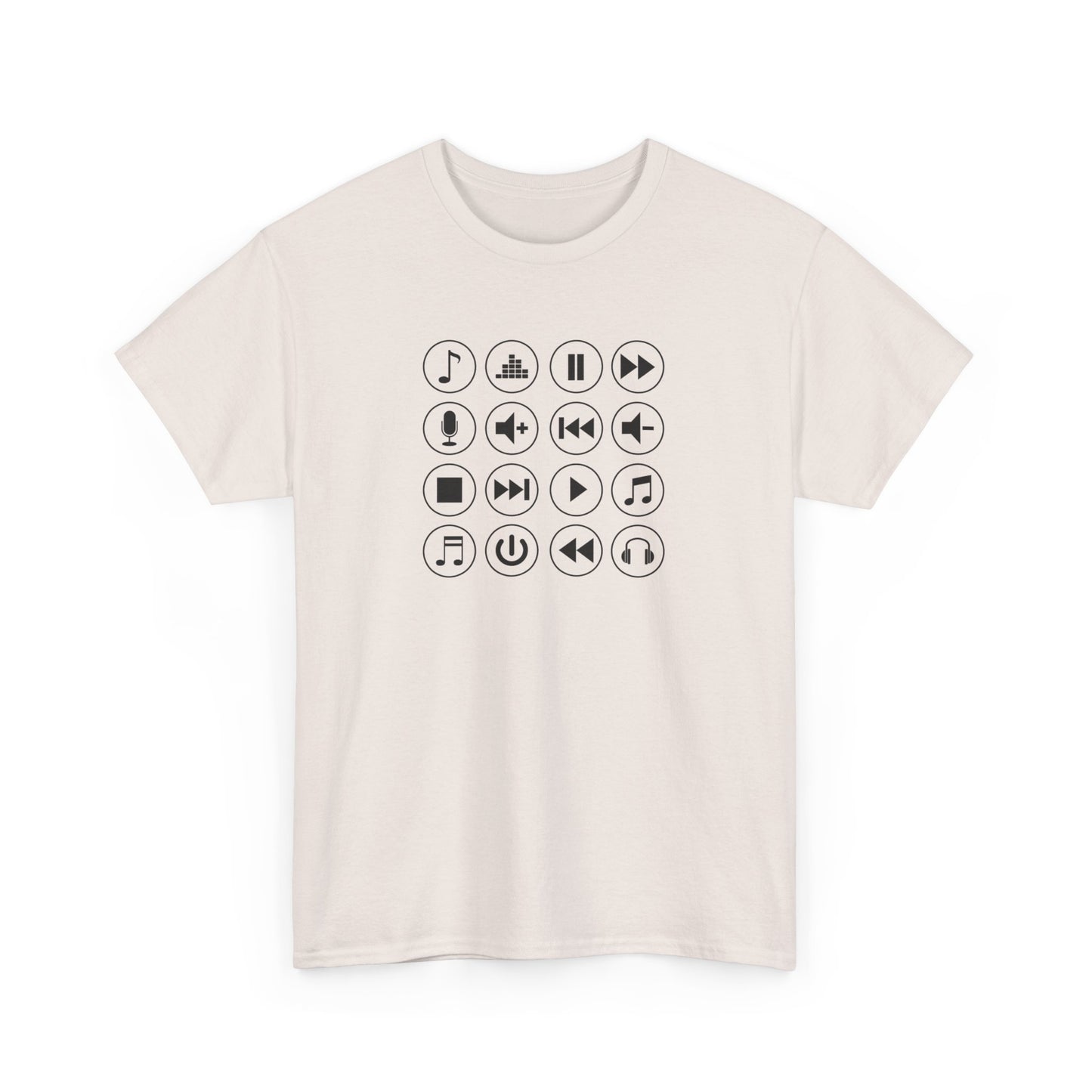 Music Player Symbols Short Sleeve Tee