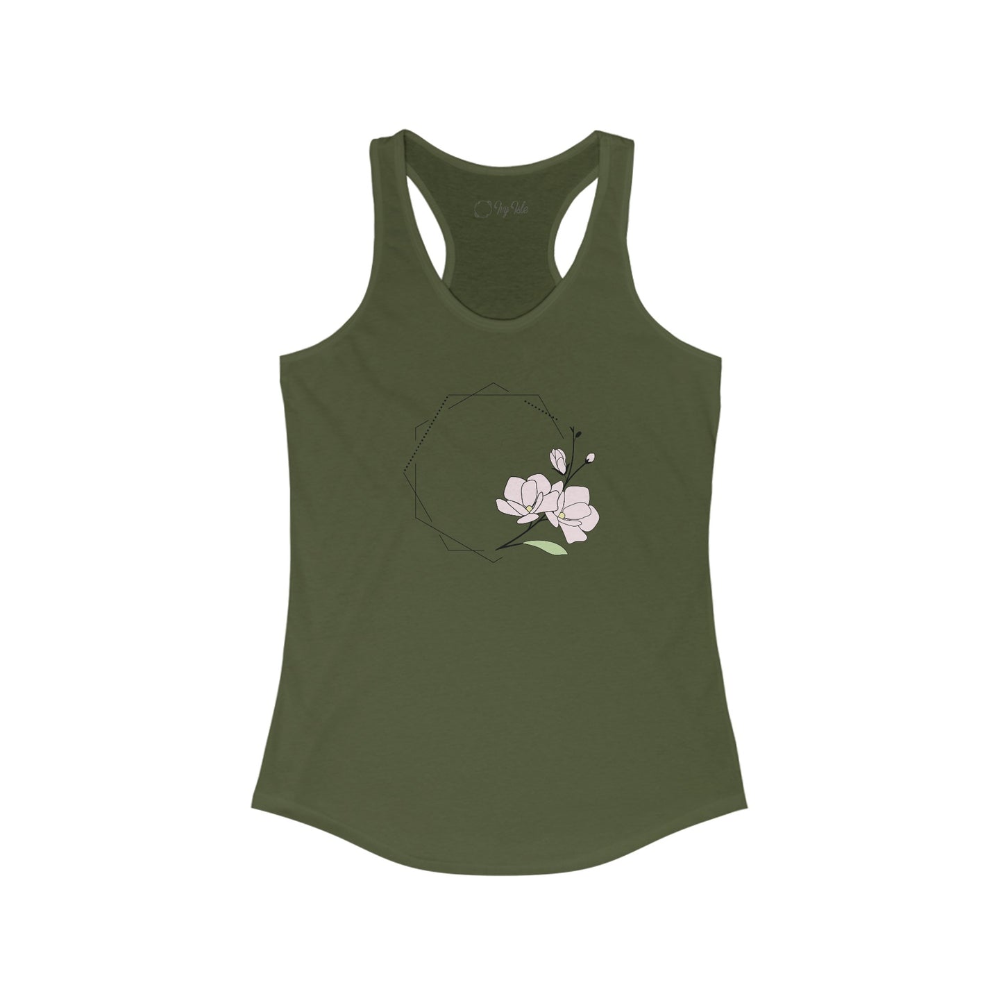 Pink Flower Racerback Tank