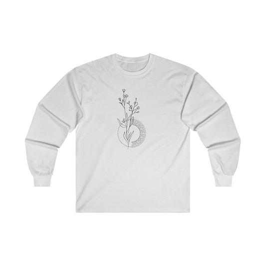 Flower and Circle Long Sleeve Tee