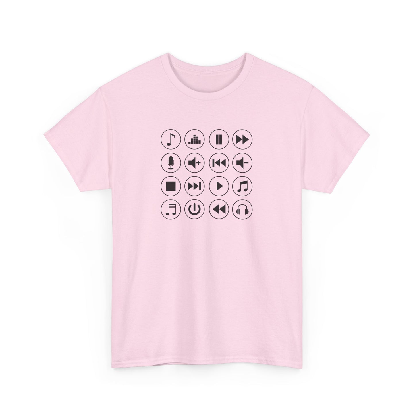 Music Player Symbols Short Sleeve Tee