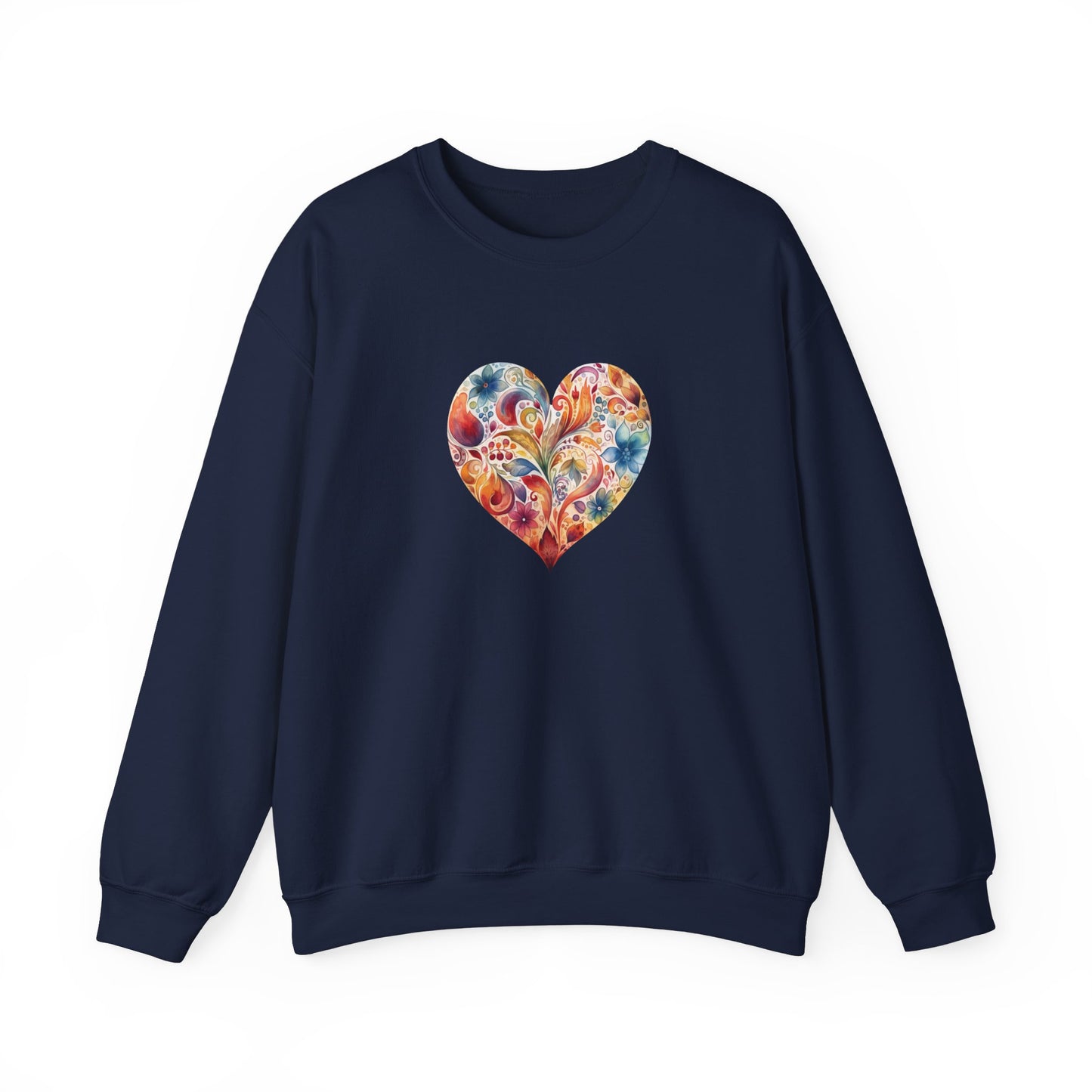Watercolor Heart Sweatshirt 002