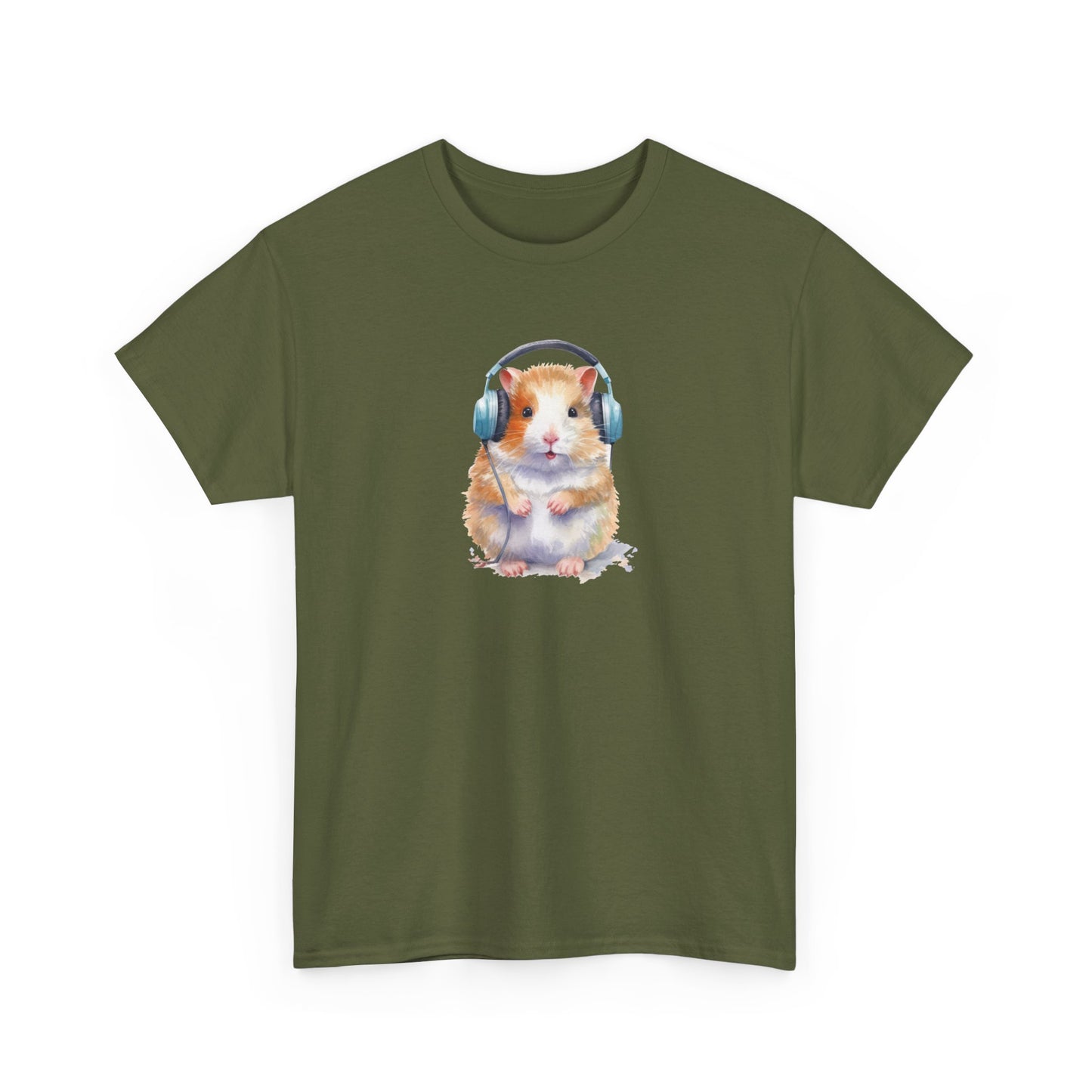 Hamster with Headphones Short Sleeve Tee