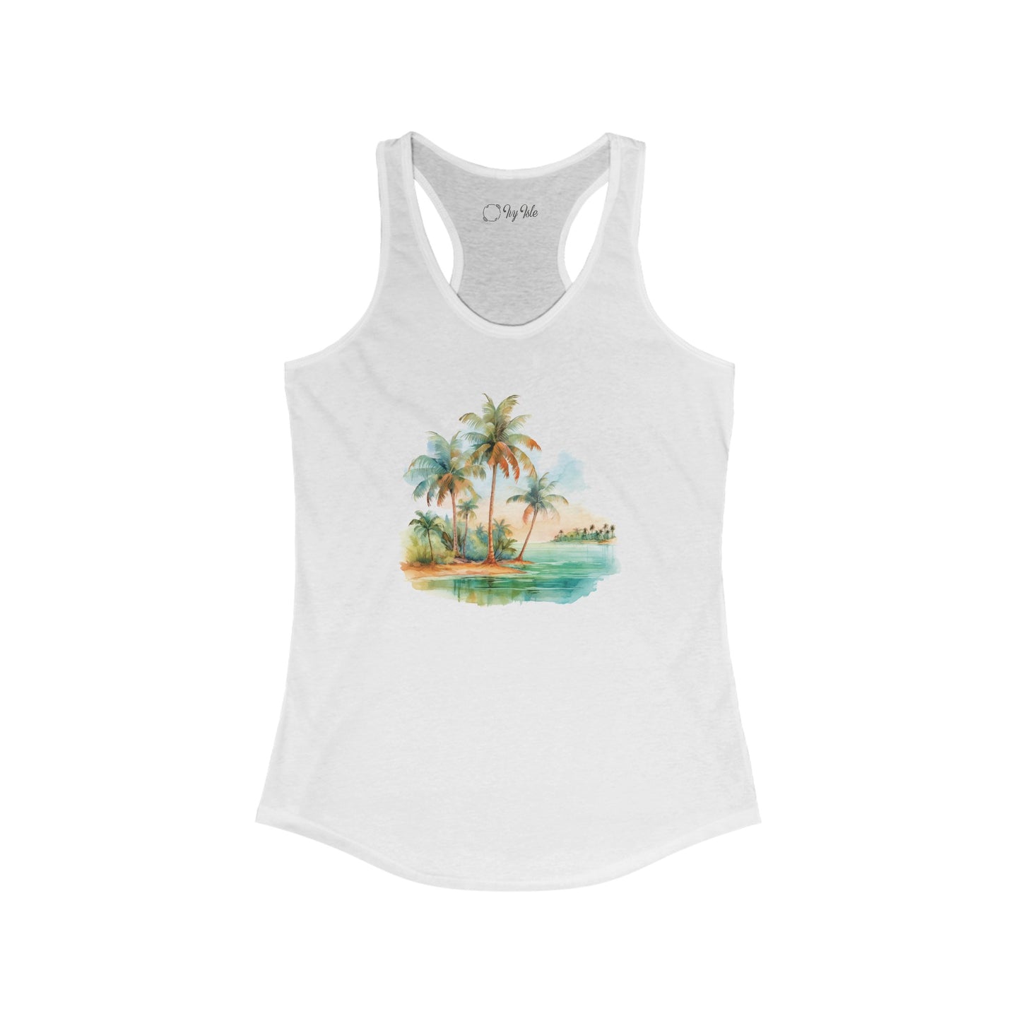 Watercolor Beach Racerback Tank