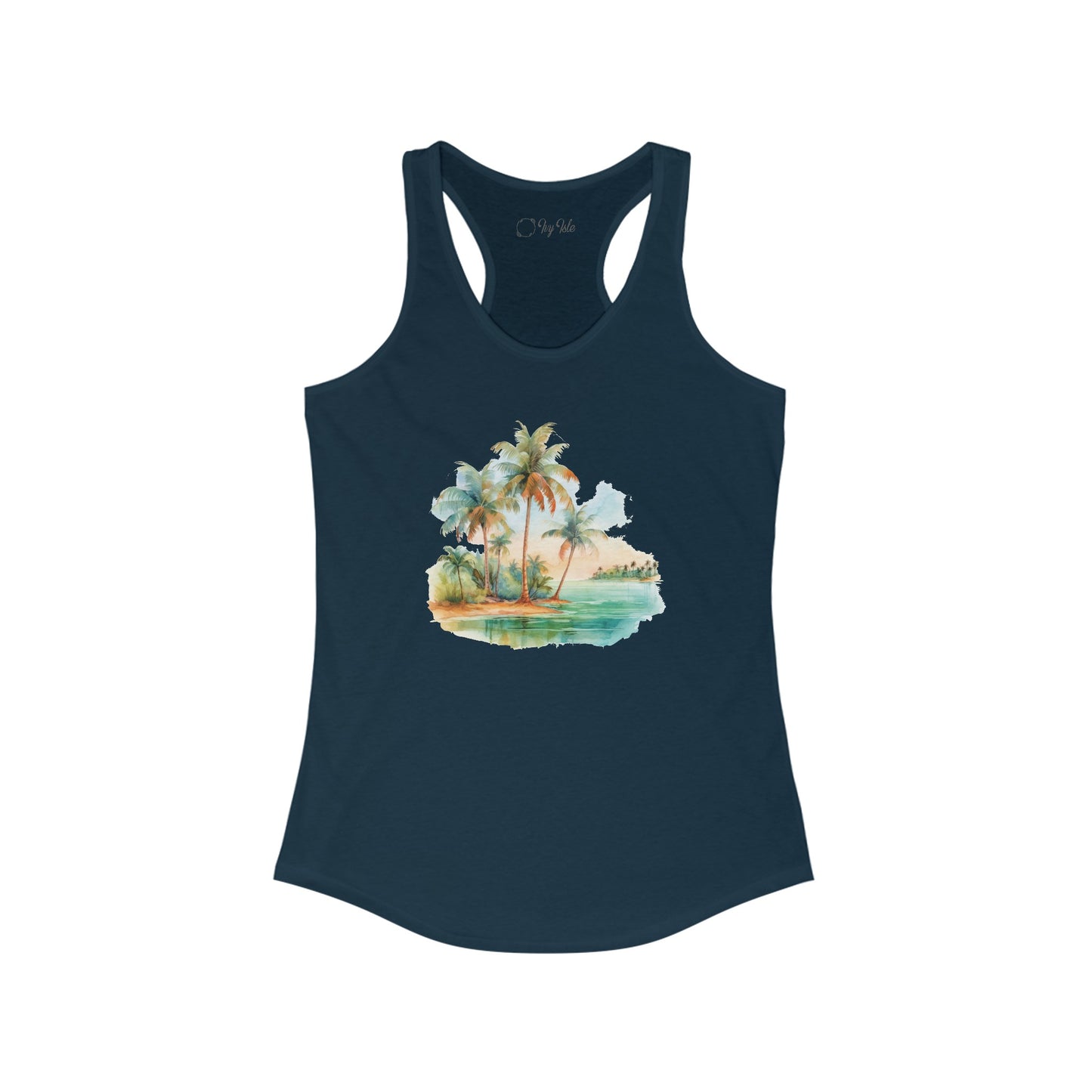 Watercolor Beach Racerback Tank
