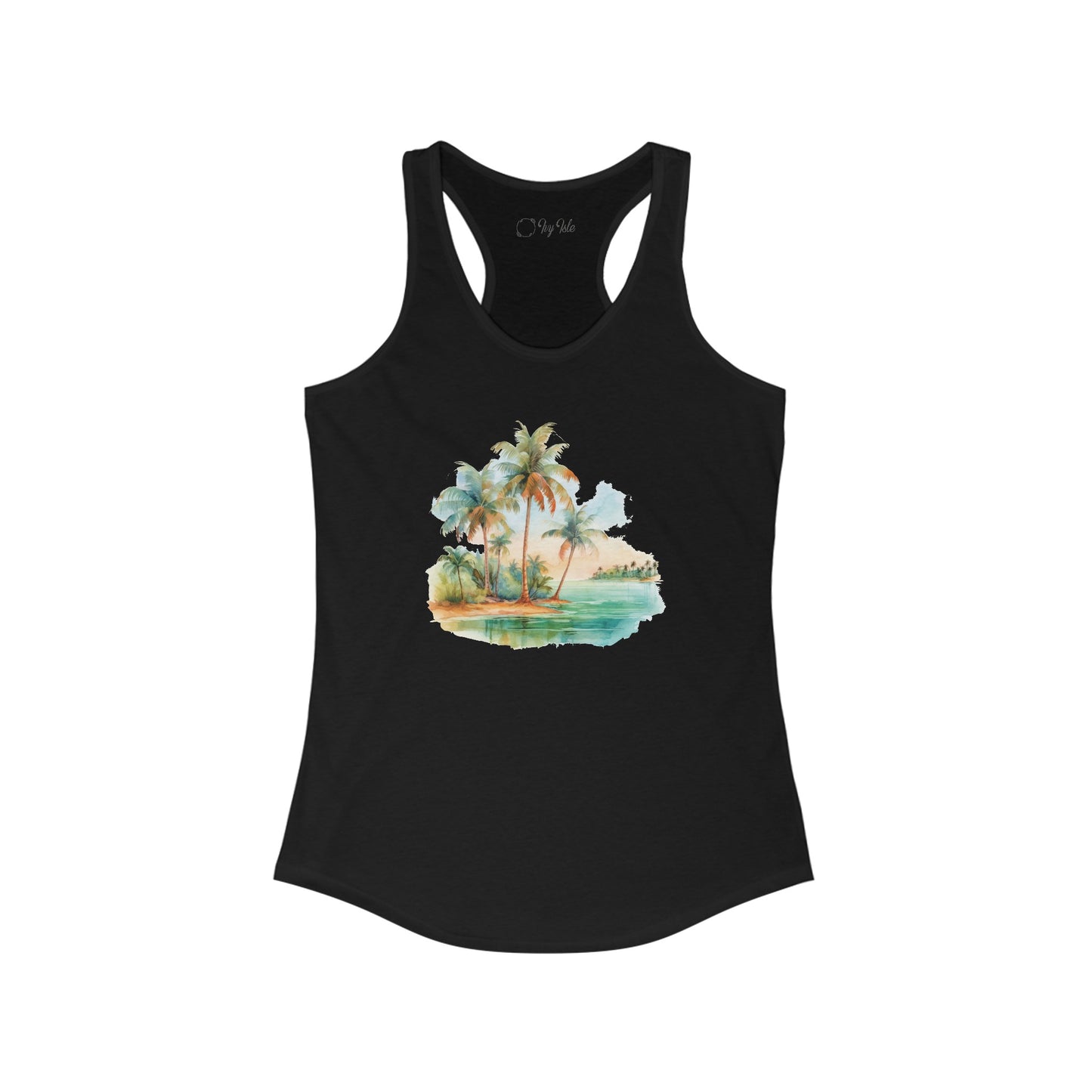 Watercolor Beach Racerback Tank