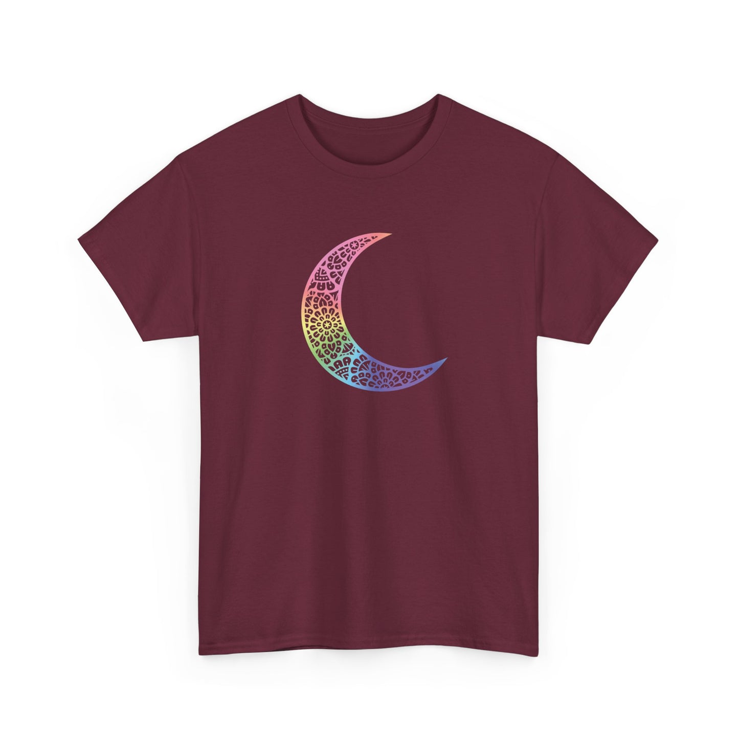 Colorful Mandala Moon Short Sleeve Tee