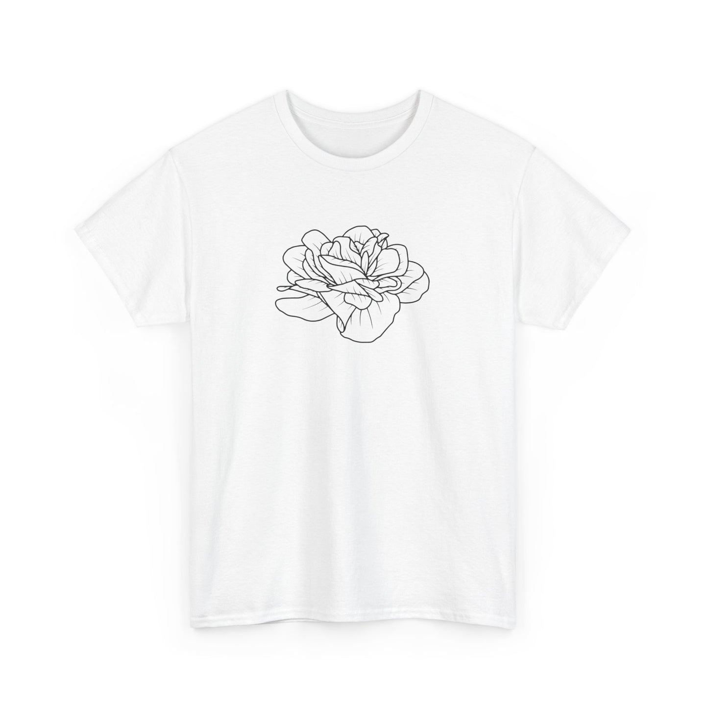 Rose Outline Short Sleeve Tee