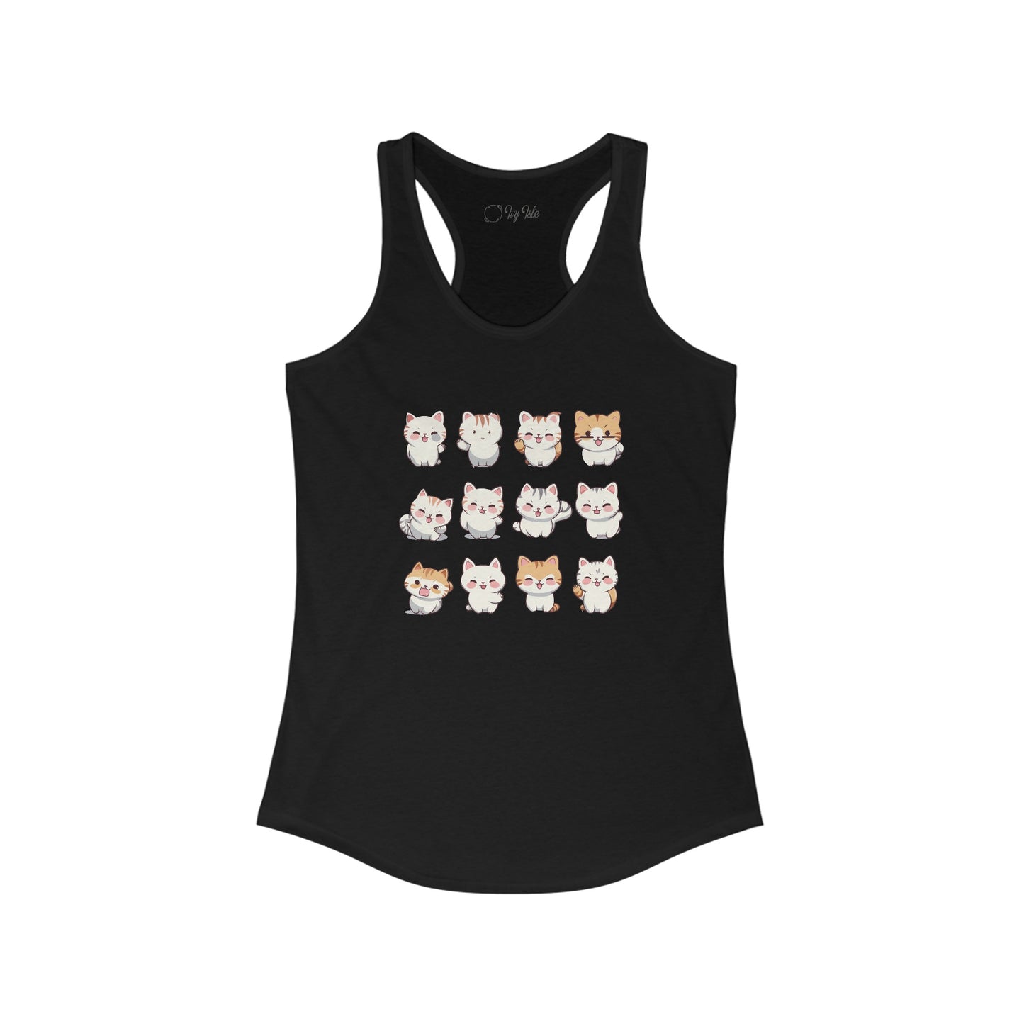 Cute Cat Set Racerback Tank