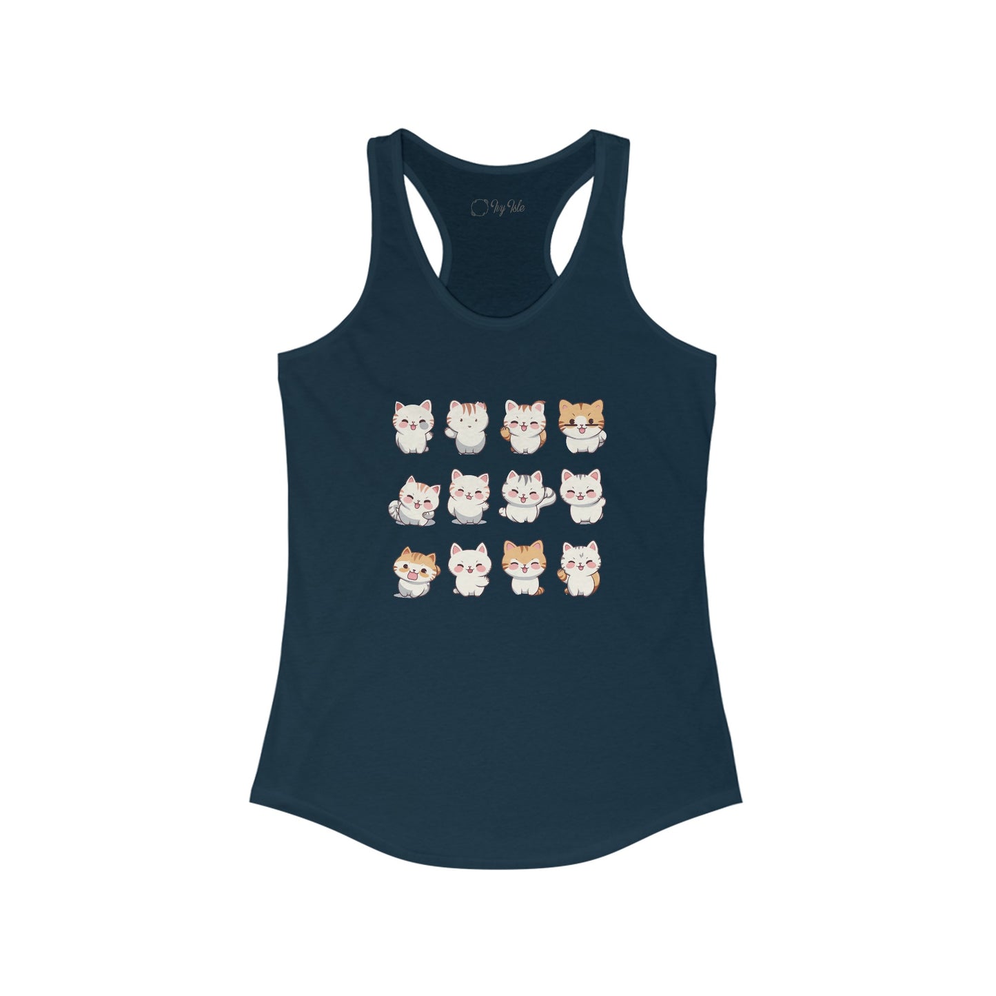 Cute Cat Set Racerback Tank