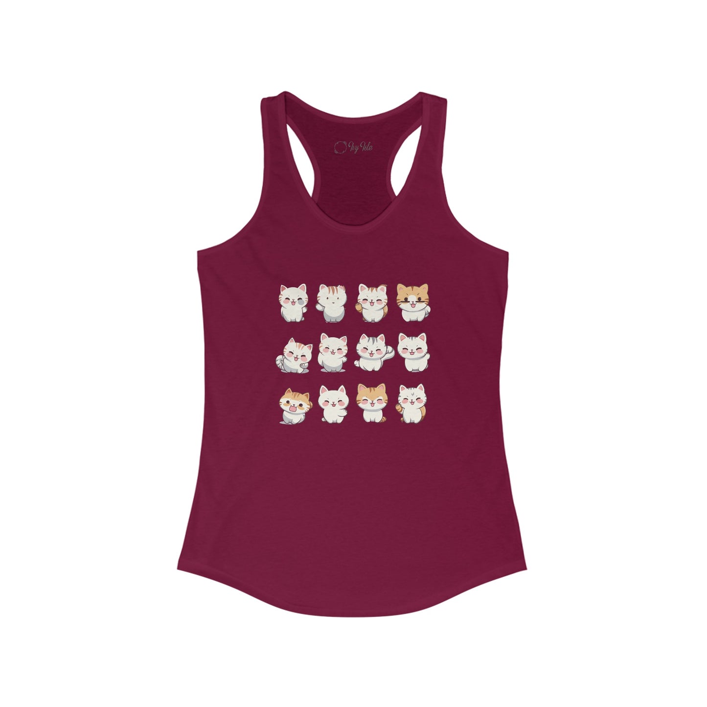 Cute Cat Set Racerback Tank
