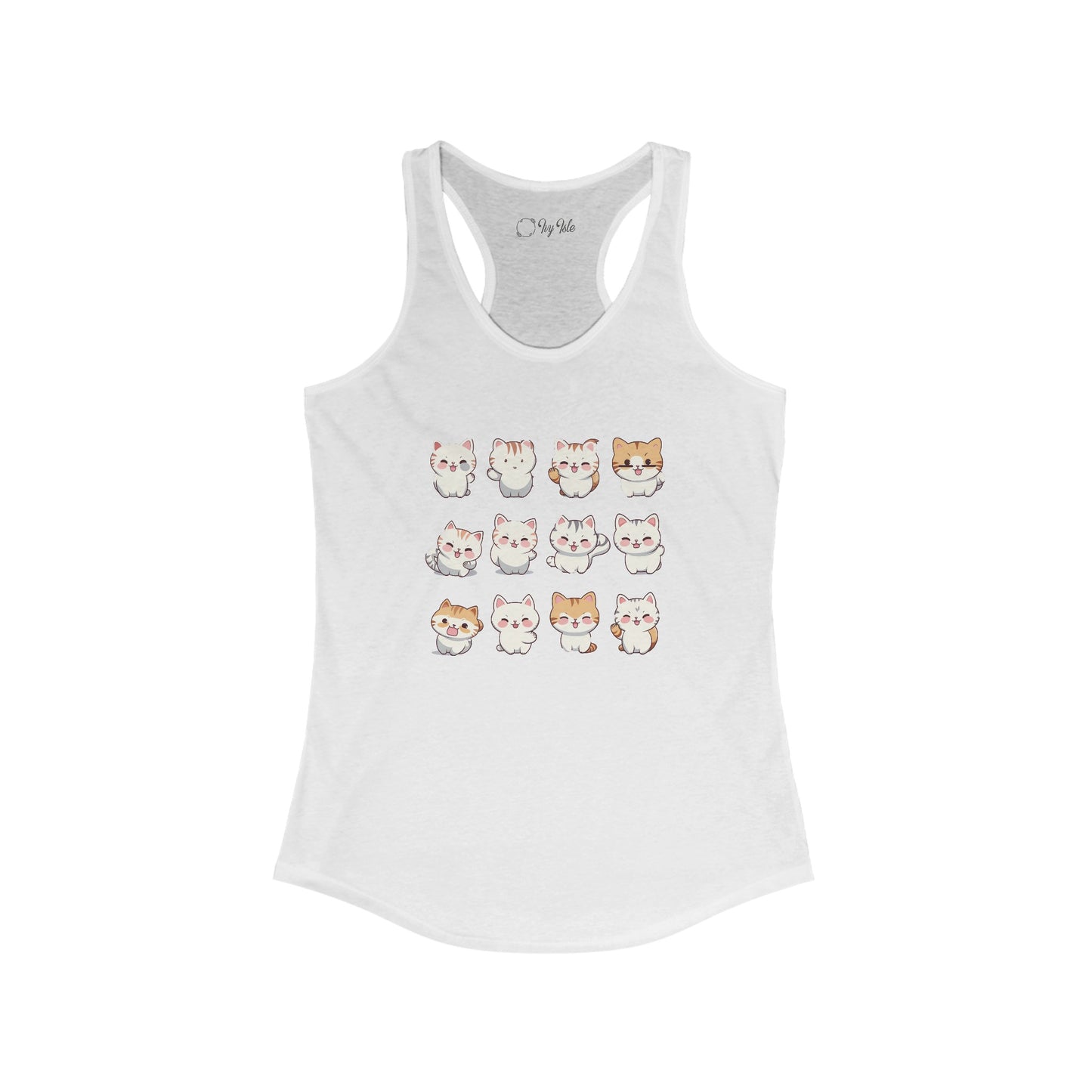 Cute Cat Set Racerback Tank