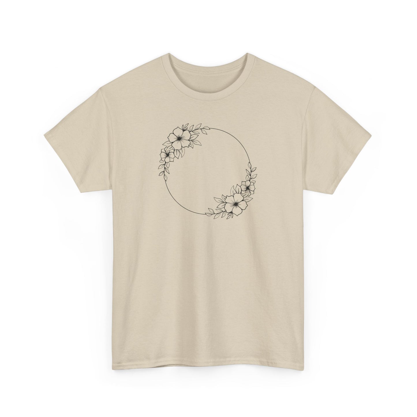 Double Large Flower Circle Short Sleeve Tee