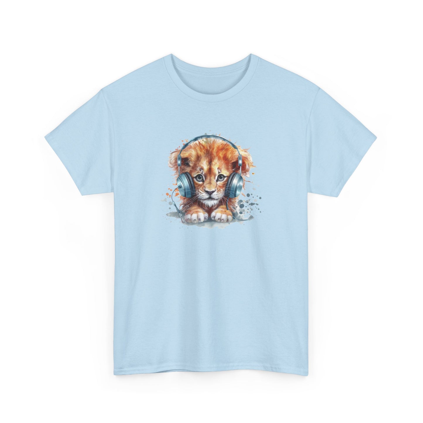 Lion with Headphones Short Sleeve Tee