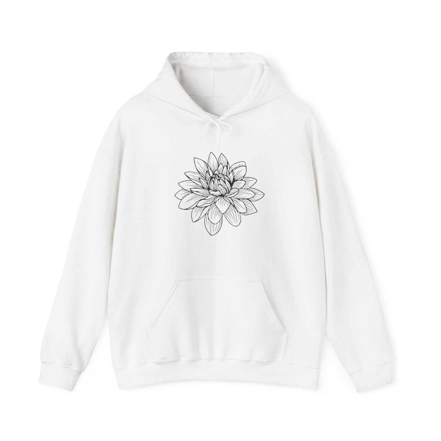 Lotus Outline Hooded Sweatshirt